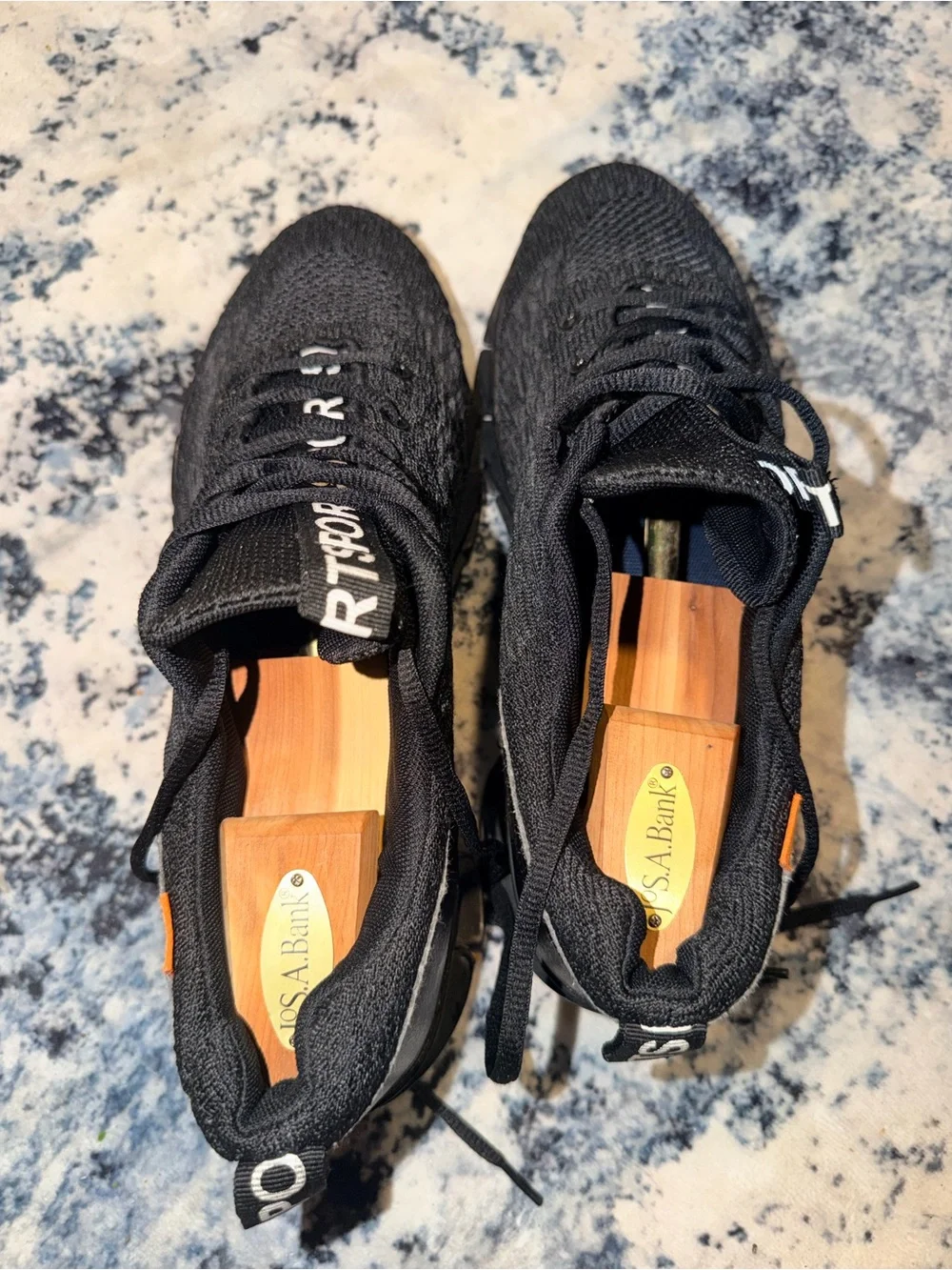 Men’s Black Knit Athletic Running Walking Shoes Size EU 45 / US‎ 11